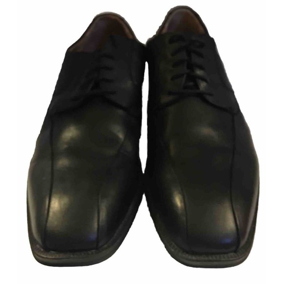 Men\'s Florsheim Black Bike Toe Leather 11694-001 Dress Shoes Size 10D VGUC main image 4